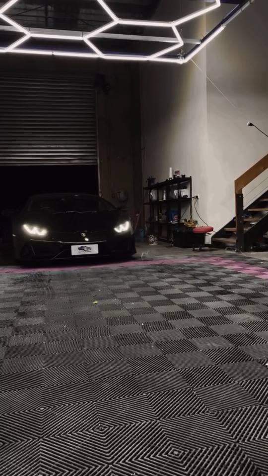 Black Lamborghini Huracan Spyder washed and detailed inside the Pakenham studio